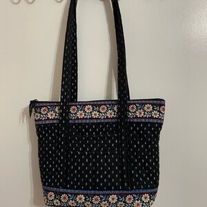 Vintage Vera Bradley Black Alpine Tote Bag